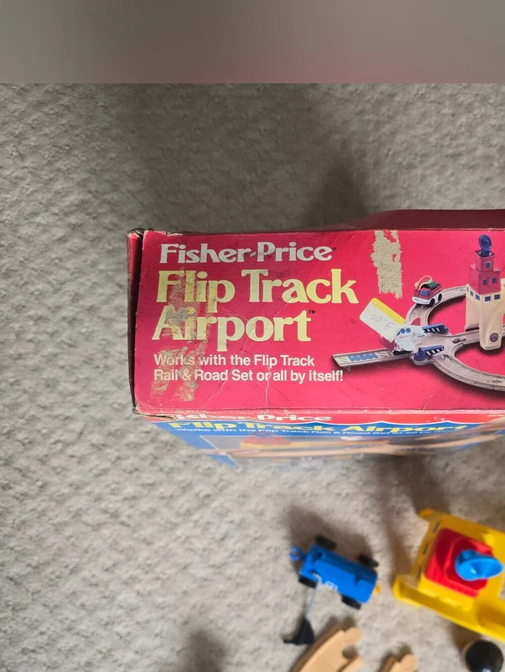 Fisher Price Flip Track Airport 1991 Replacement Pieces. NOT COMPLETE SET